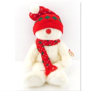 New TY SNOWBOY The Beanie Baby White 14"